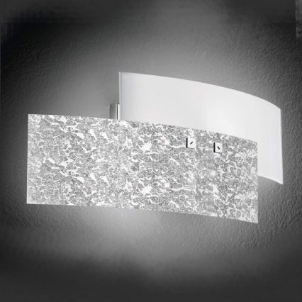 Gea Luce LARA A P arg - Wandlamp LARA 2xE14/42W/230V zilver