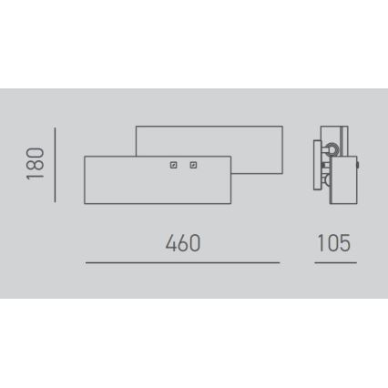 Gea Luce LARA A P arg - Wandlamp LARA 2xE14/42W/230V zilver