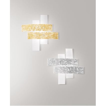 Gea Luce LARA P M arg - Plafondlamp LARA 2xE27/70W/230V 70 cm zilver