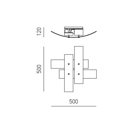 Gea Luce LARA P P arg - Plafondlamp LARA 2xE27/52W/230V 50 cm zilver