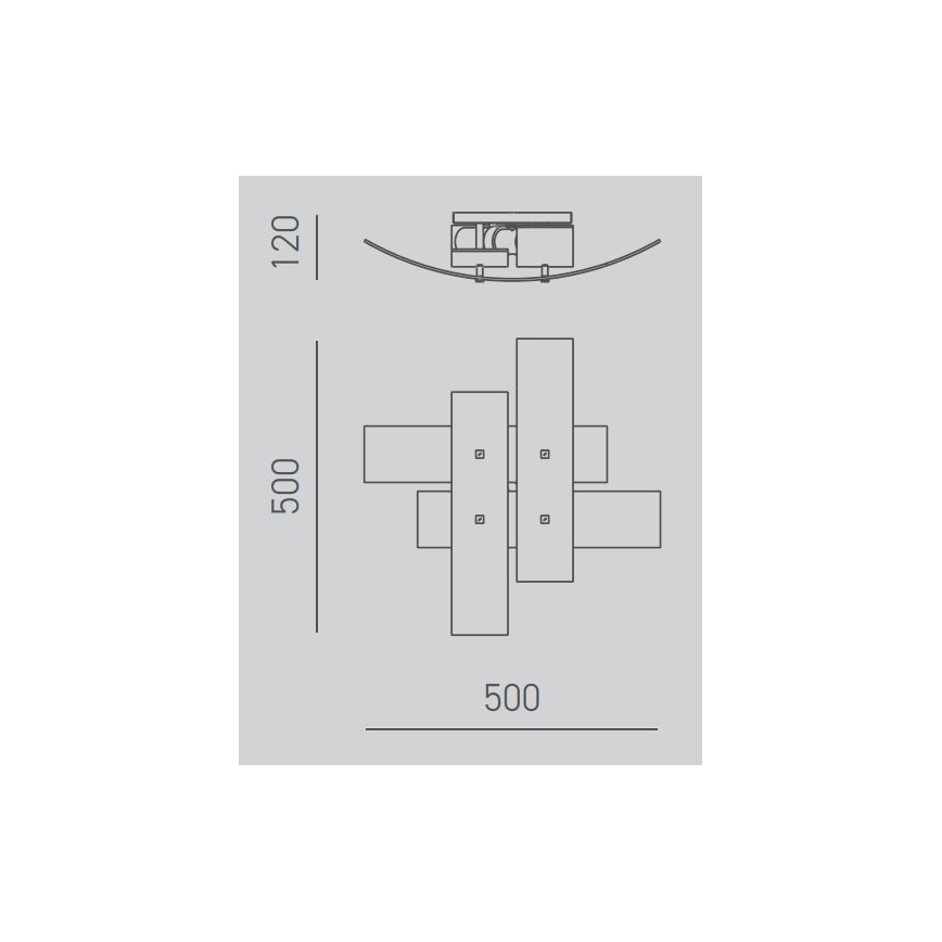 Gea Luce LARA P P oro - Plafondlamp LARA 2xE27/52W/230V 50 cm goud