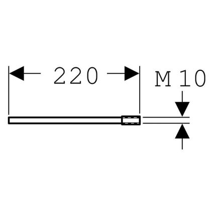Geberit 111.887.00.1 - Verlengset voor wandverankering Duofix 22 cm