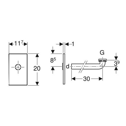 Geberit 115.416.11.1 - Wastafelmontageset alpinwit