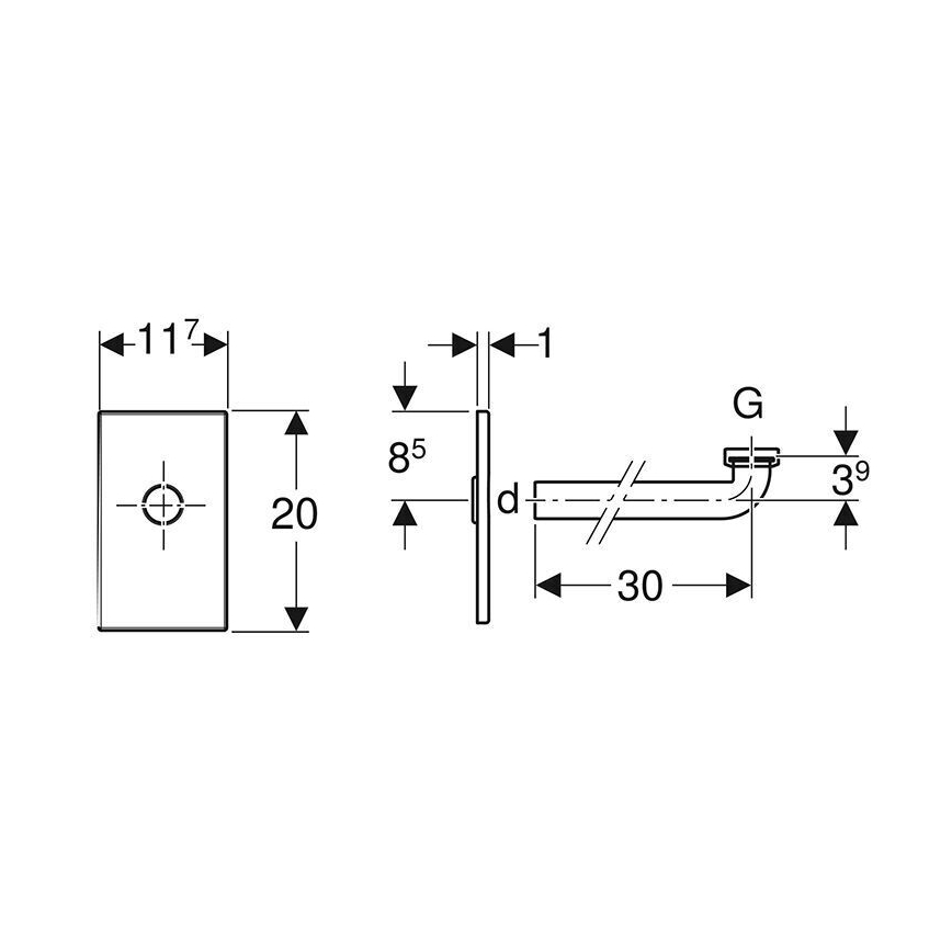 Geberit 115.416.11.1 - Wastafelmontageset alpinwit