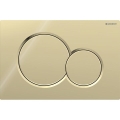 Geberit 115.770.DT.5 - Bedieningsplaat Sigma01 Round 24,6 x 16,4 cm, messing