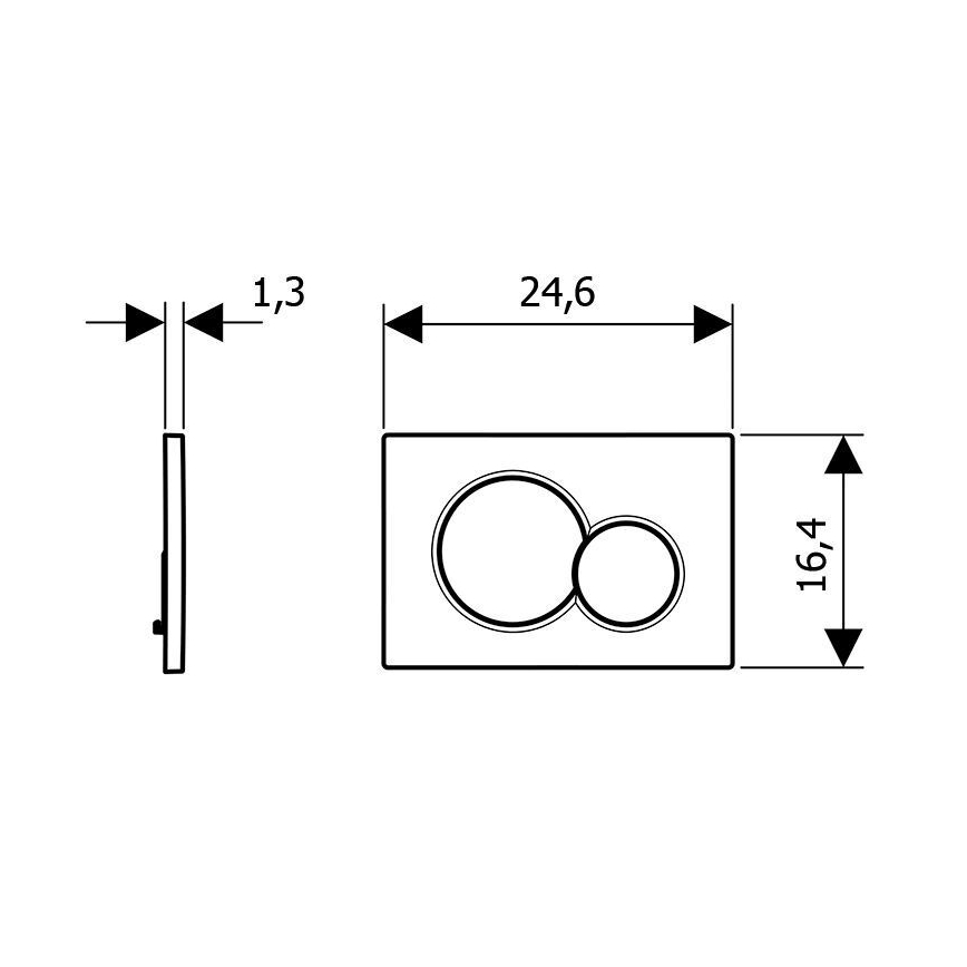 Geberit 115.770.DT.5 - Bedieningsplaat Sigma01 Round 24,6 x 16,4 cm, messing