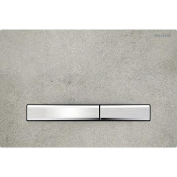 Geberit 115.788.JV.2 - Sigma50 spoelknop 24,6 x 16,4 cm betonlook/mat chroom