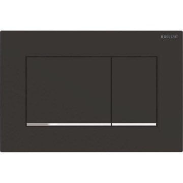 Geberit 115.883.14.1 - Bedieningsplaat Sigma30 24,6x16,4 cm zwart/glanzend chroom