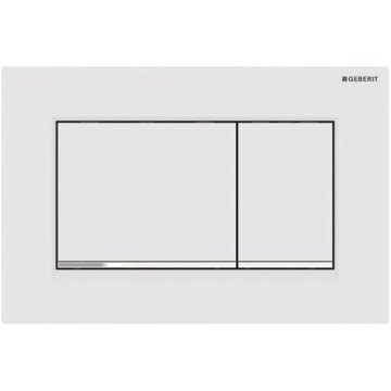 Geberit 115.883.JT.1 - Bedieningsplaat Sigma30 24,6 x 16,4 cm wit/glanzend chroom
