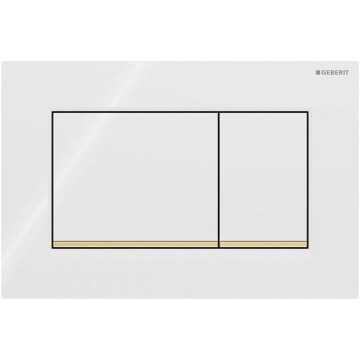 Geberit 115.883.KK.1 - Bedieningsplaat Sigma30 24,6x16,4 cm wit/goud