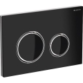Geberit 115.884.SJ.1 - Bedieningsplaat Sigma50 24,6x16,4 cm zwart/glanzend chroom