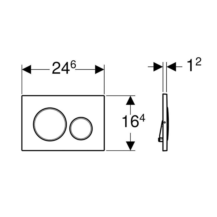 Geberit 115.889.SN.1 - Spoelknop Sigma20 24,6x16,4 cm roestvrij staal