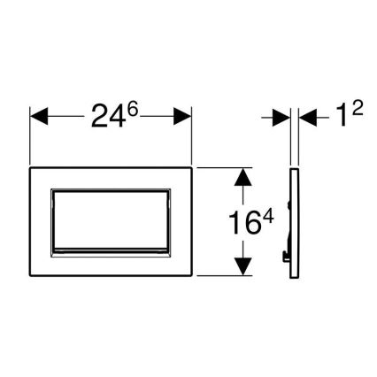 Geberit 115.893.KJ.1 - Drukplaat Sigma30 24,6x16,4 cm wit/glanzend chroom