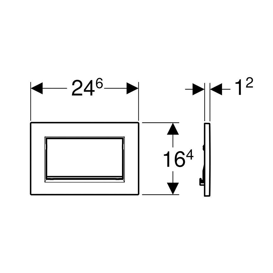Geberit 115.893.KJ.1 - Drukplaat Sigma30 24,6x16,4 cm wit/glanzend chroom