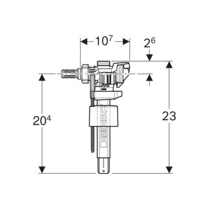 Geberit 243.886.00.5 - Vulventiel voor inbouwreservoirs, type 383