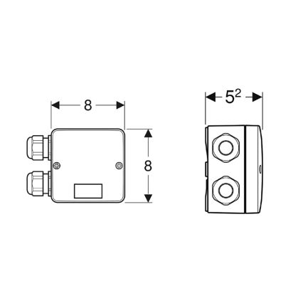 Geberit 244.120.00.1 - Gecombineerde aansluitdoos