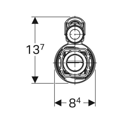 Geberit 282.350.21.2 - Spoelventiel voor dubbele spoeling, Type 290