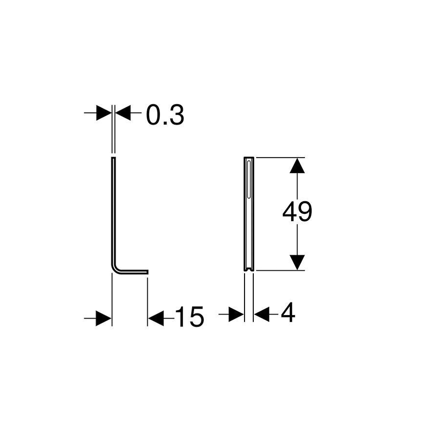 Geberit 457.888.26.1 - Set van 2 Kombifix-steunen