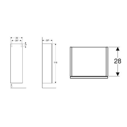 Geberit 500.361.00.1 - Wandmeubel Smyle Square 118x36 cm wit