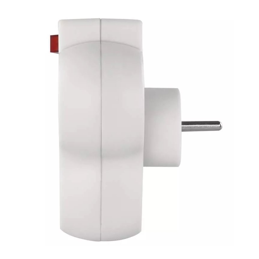 Gedeelde Stekker met Schakelaar 3x10A/230V