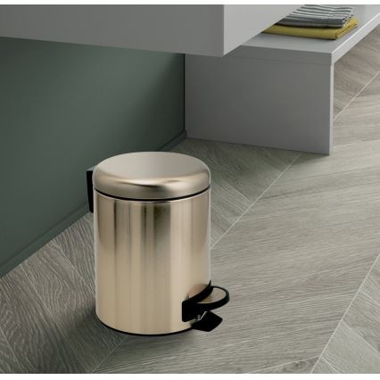 Gedy - Afvalemmer POTTY 3 l Soft Close mat goud
