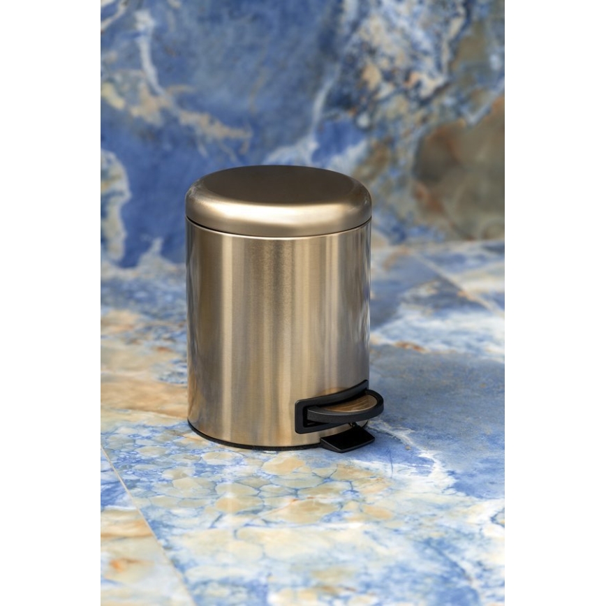 Gedy - Afvalemmer POTTY 3 l Soft Close mat goud