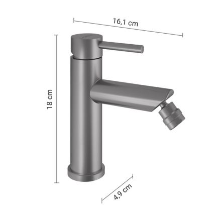 Gedy - Bidetkraan COMO 18 cm mat chroom