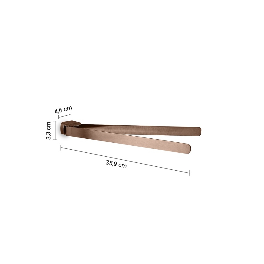 Gedy - Draaibare wandhanddoekhouder PIRENEI 36 cm brons