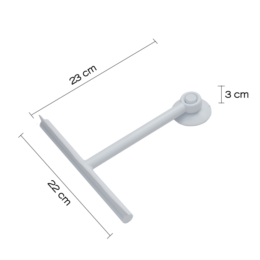 Gedy - Glaskrabber GUMMY mat zwart