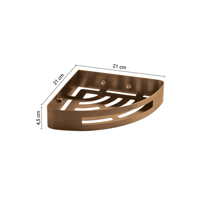Gedy - Hoekplank voor in de douche PIRENEI, bronskleurig