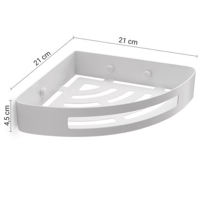 Gedy - Hoekplank voor in de douche PIRENEI mat wit