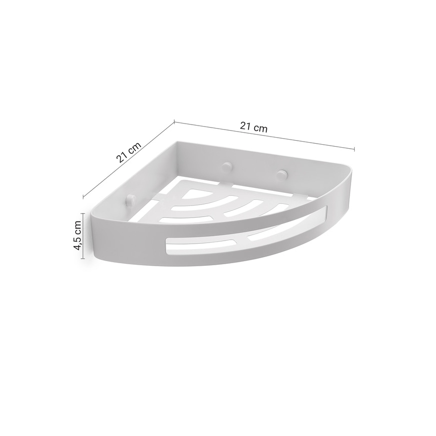 Gedy - Hoekplank voor in de douche PIRENEI mat wit