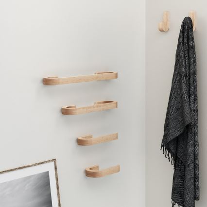 Gedy - Muur handdoek hanger HIMALAYA 7x40 cm bamboe/bruin