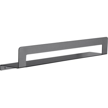 Gedy - Plank met handdoekhanger CLEO 50 cm metallic grijs
