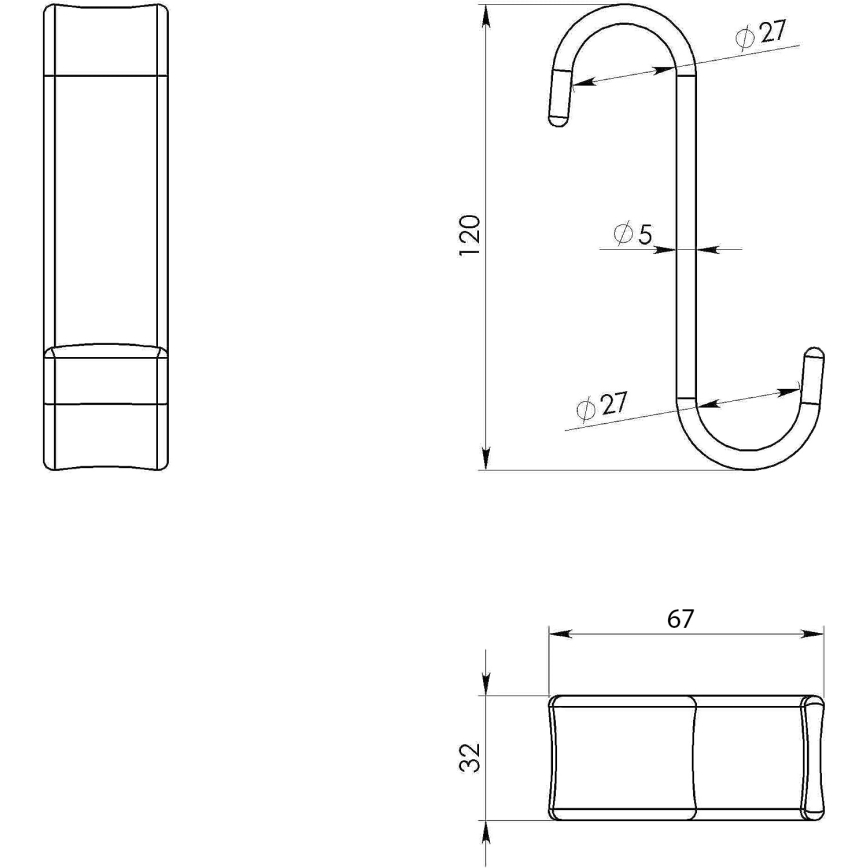 Gedy - Radiatorhaak wit/thermoplastisch