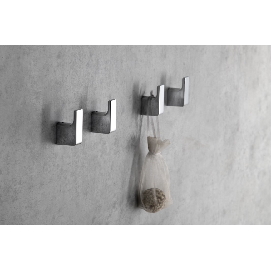 Gedy - SET 2x Muurhaak PIRENEI glanzend chroom