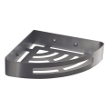 Gedy - SMART hoekplank voor in de douche, 21 x 4,5 cm, metallic grijs