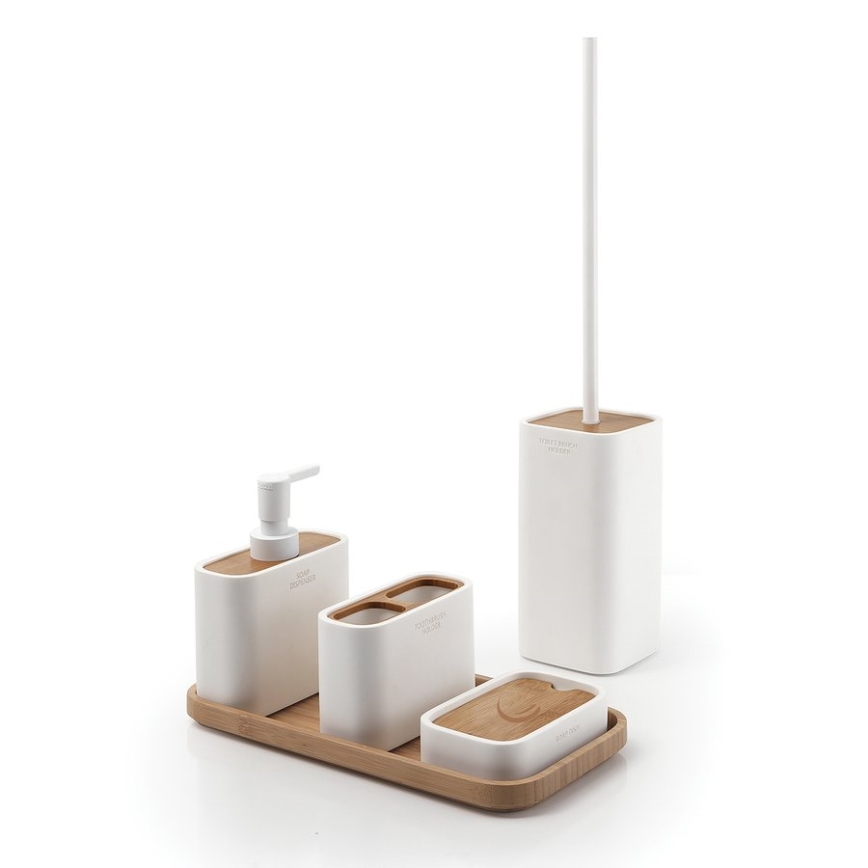 Gedy - Soap dish NINFEA wit/bamboe