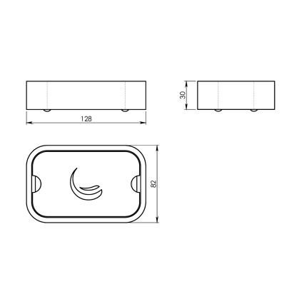 Gedy - Soap dish NINFEA wit/bamboe