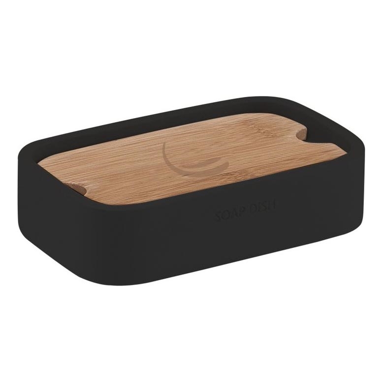 Gedy - Soap dish NINFEA zwart/bamboe