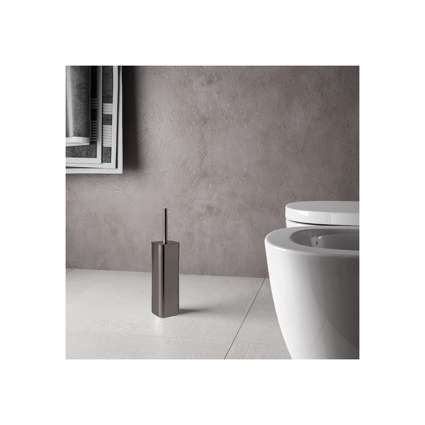 Gedy - Staande WC-borstel SCOPINO metallicgrijs