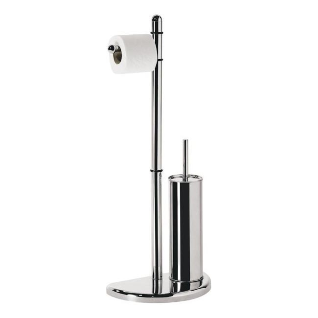Gedy - Toiletpapier en toiletborstelhouder HIBISCUS glanzend chroom