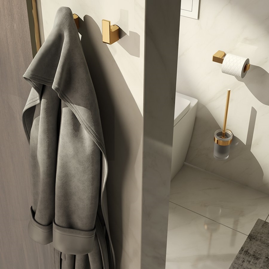 Gedy - Toiletrolhouder PIRENEI goudkleurig