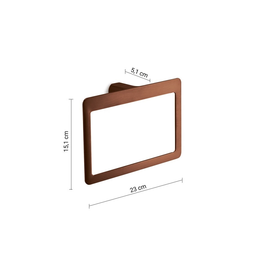 Gedy - Wandgemonteerde handdoekhouder PIRENEI 15x23 cm brons
