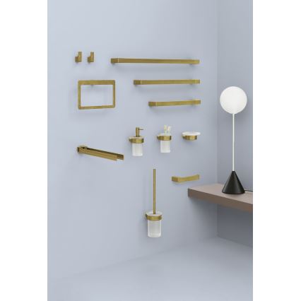 Gedy - Wandgemonteerde handdoekhouder PIRENEI 35,9 cm mat goud