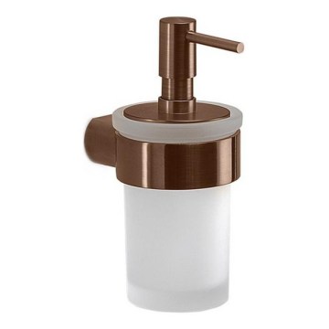 Gedy - Wandgemonteerde zeepdispenser PIRENEI 140 ml melkglas/brons