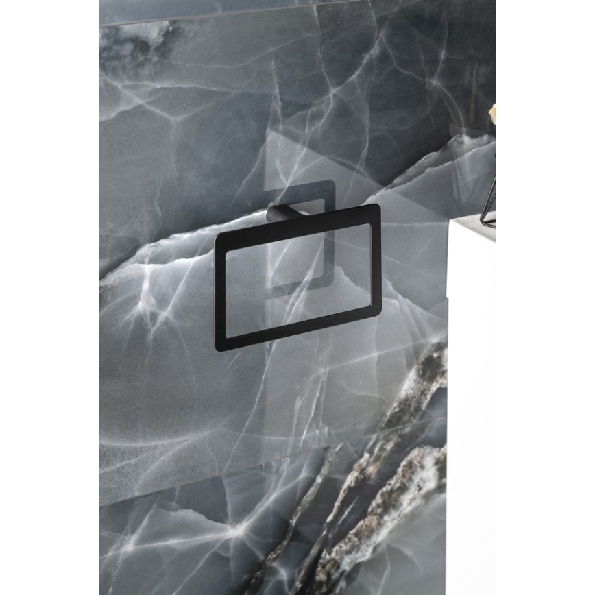 Gedy - Wandhanddoekhouder PIRENEI 15x23 cm mat zwart