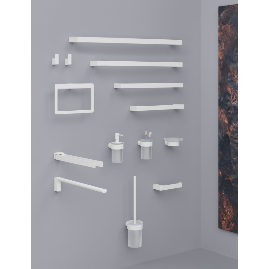 Gedy - Wandhanddoekhouder PIRENEI 6,6x41 cm mat wit