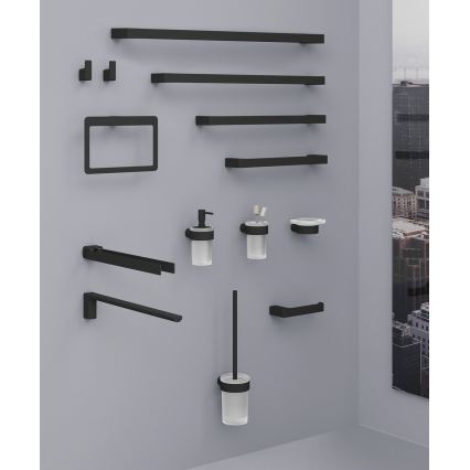 Gedy - Wandhanddoekhouder PIRENEI 6,6x41 cm mat zwart