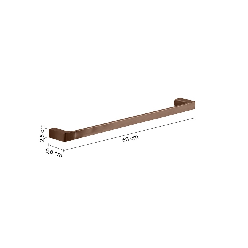 Gedy - Wandhanddoekrek PIRENEI 60 cm brons